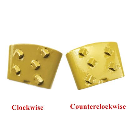 Soft Metal Bond PCD Grinding Scraper Epoxy Resin  Hard Concrete, Removing Glue Coating  Five One Third  HTC  EZ Floor Pads 9PCS