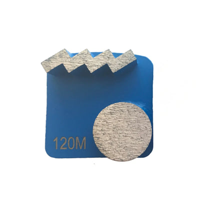 Husqvarna Diamond Grinding Shoes  Aggresive Zigzag Step Segment Grinding Block With One Round Sharp Metal Flooring Disc For  Grinder