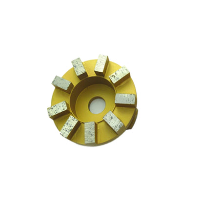 Triangle Quick Change Terrco Metal Bond Diamond Grinding Disc 4 Inch Concrete Puck With Nine Rectangle Bars 9PCS