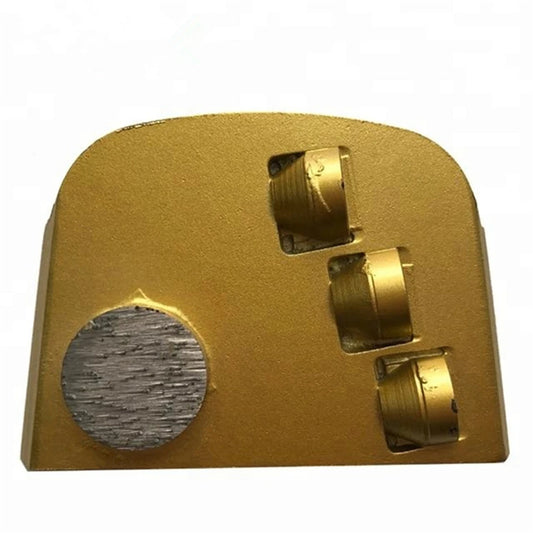 Lavina12PCS Lavina PCD Grinding Shoes Diamond Pads with One Round Segment and Three Dovetail for Epoxy Coating Removal