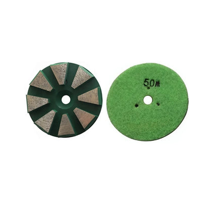 3 Inch Diamond Grinding Disc with  and 8-10 Segments for Terrazzo and Concrete Polishing - 9 Piece Set