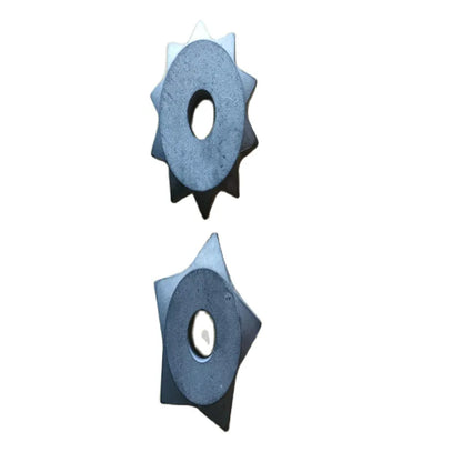 Bush Hammer  Pentagram Segments Black Gold Material For Marble Granite Diamond Abrasive Tools Power Accessorries 6Pcs