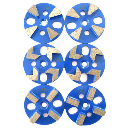Efficient 3 Inch Diamond Floor Grinding Disc - Polishing Wheel with 4 Trapezoid Segments for Concrete Surface - 12PCS