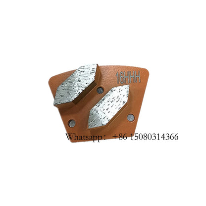 Three Thread Holes Blastrac Trapezoid Grinding Disc Diamatic Metal Bond Pads For ASL Concrete Floor Grinder 12PCS