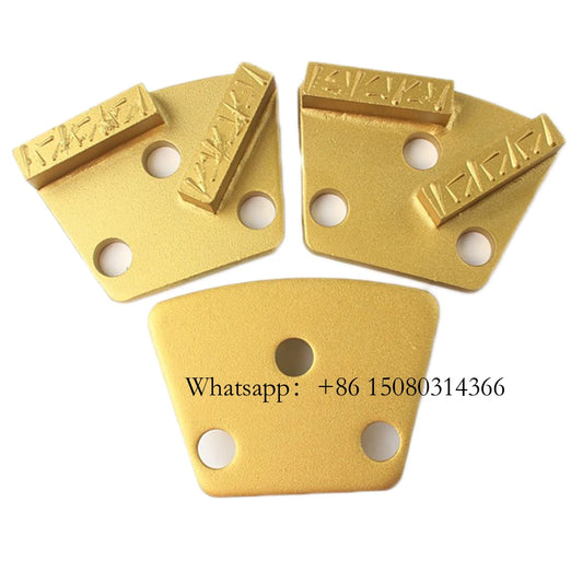 Trapezoid Metal Abrasive Tools PCD Diamond Grinding Pad Blastrac Split Block For Concrete Epoxy Coating Removal 12PCS