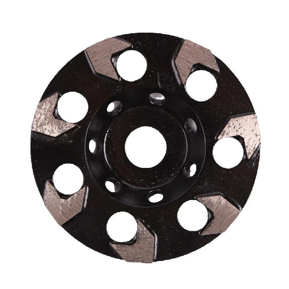 9PCS 5-Inch Diamond Metal Grinding Disc with Hard Bond and Seven Arrow Abrasive Segments for Concrete - Diameter 125mm