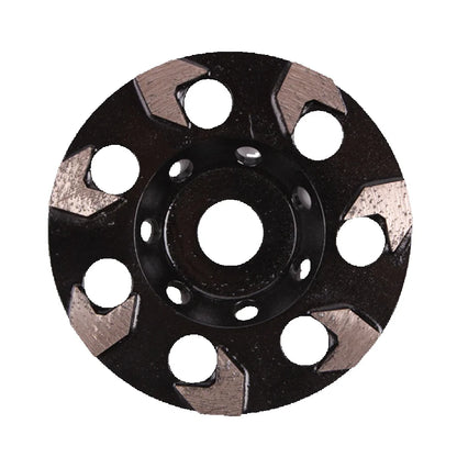 9PCS 5-Inch Diamond Metal Grinding Disc with Hard Bond and Seven Arrow Abrasive Segments for Concrete - Diameter 125mm