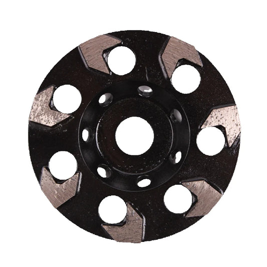 9PCS 5-Inch Diamond Metal Grinding Disc with Hard Bond and Seven Arrow Abrasive Segments for Concrete - Diameter 125mm