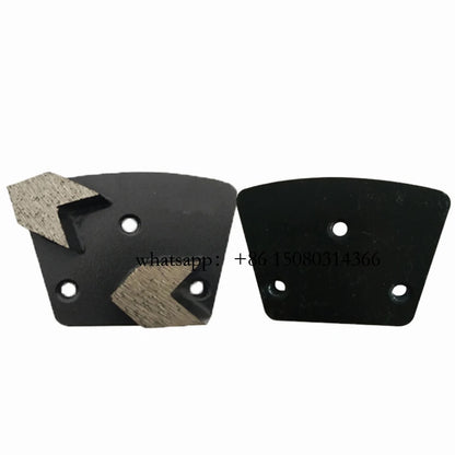 Metal Diamond Grinding Shoes with Arrow Segments for Concrete and Terrazzo Floor - 12PCS Blastrac ASL Pads