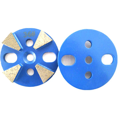 Efficient 3 Inch Diamond Floor Grinding Disc - Polishing Wheel with 4 Trapezoid Segments for Concrete Surface - 12PCS