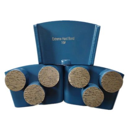 HTC  EZ Diamond Floor Polishing Pads  Extreme Hard Bond Metal Grinding Ideal Soft Concrete and Featuring Three Roun 12PCS
