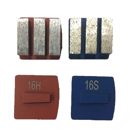 Husqvarna/Scanmaskin Diamond Grinding Shoes Concrete Grinding Plates - Medium Bond Hard Metal Floor Polishing Pads With Three Segments (9PCS)