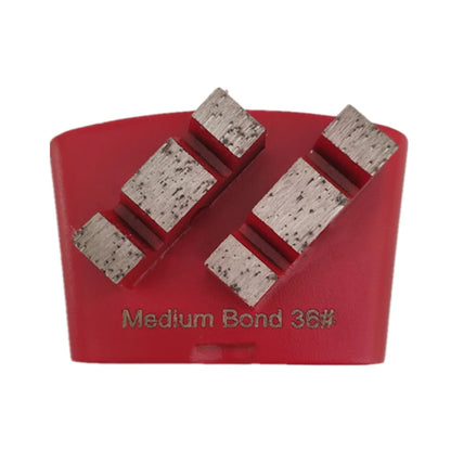 HTC  EZchange Diamond Grinding Pads with Two M-Shaped Metal Bond Segments for Coarse Concrete Flooring 12PCS