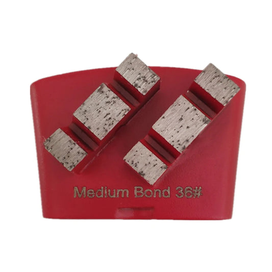 HTC  EZchange Diamond Grinding Pads with Two M-Shaped Metal Bond Segments for Coarse Concrete Flooring 12PCS
