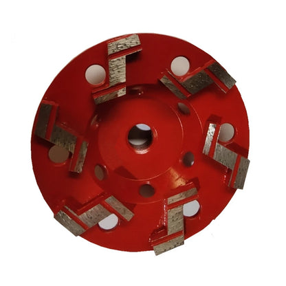 9PCS Z Shape Segments Diamond Cup Wheel - Multi Sizes Stone Grinding Disc with M14 Holes for Concrete and Terrazzo Floor Polishi