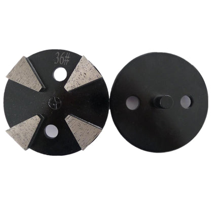 Diamond Grinding Pads 4 Inch Single Pin Floor Disc with Four Trapezoid Bars for Concrete and Terrazzo - Pack of 12