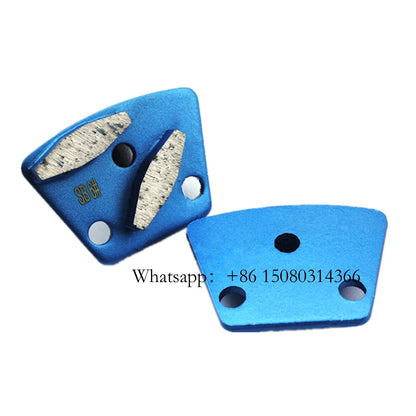 ASL Trapezoid Diamond Grinding Plate ASL Dry Floor Polishing Pad With Double Octagon Segments Three Holes Blank 12PCS