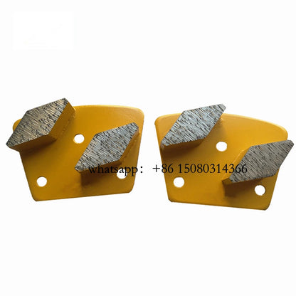 Diamond Concrete Grinding Shoes with Double Rhombus Segment and Three Holes M6 Thread - Blastrac ASL Floor Polishing Pads 12PCS