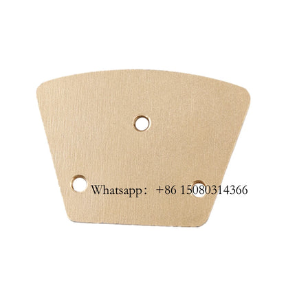 Three M6 Screw Holes Blastrac PCD Concrete Grinding Shoe ASL Trapezoid Metal Diamond Plate For Epoxy Paint Floor 12PCS
