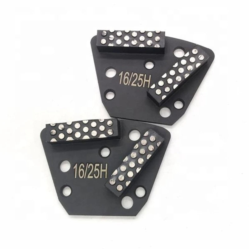 12PCS Blastrac Metal Bond Trapezoid Diamond Grinding Shoes Two Bars Segmented Head Epoxy Coating Removal Concrete Floors