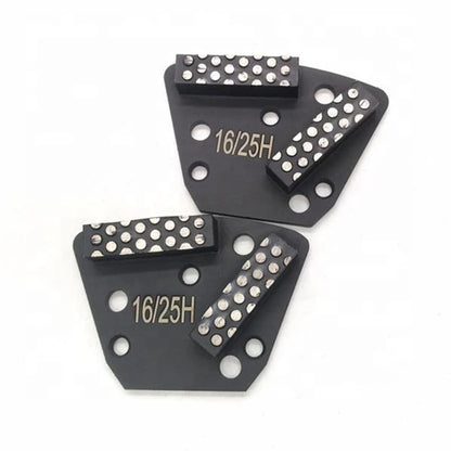 12PCS Blastrac Metal Bond Trapezoid Diamond Grinding Shoes Two Bars Segmented Head Epoxy Coating Removal Concrete Floors