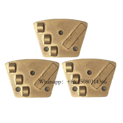 Three Holes PCD Grinding Block Blastrac Floor Coating Removal Disc Half Shoes For ASL Grinder 12PCS