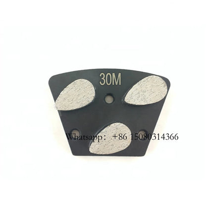 ASL Blastrac Floor Grinding Pads Three Drop Segmented Concrete Tools Diamond Trapezoid Shoes For ASL Grinder 12PCS