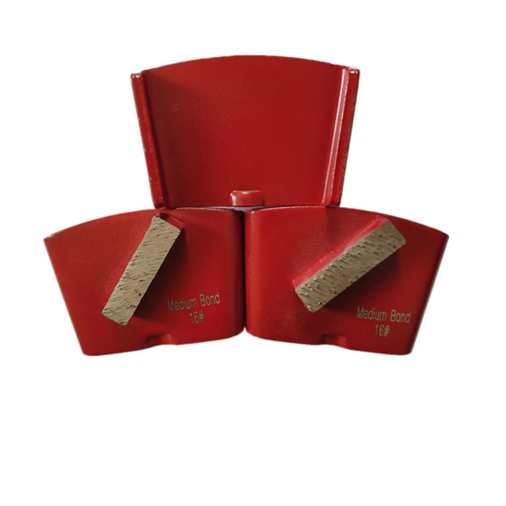 HTC  EZ Change Diamond Grinding Pads Medium Bond EZChange Diamond Grinding Block for Concrete Floors with Single Bar Polishing Pad Epoxy Tools, 12PCS