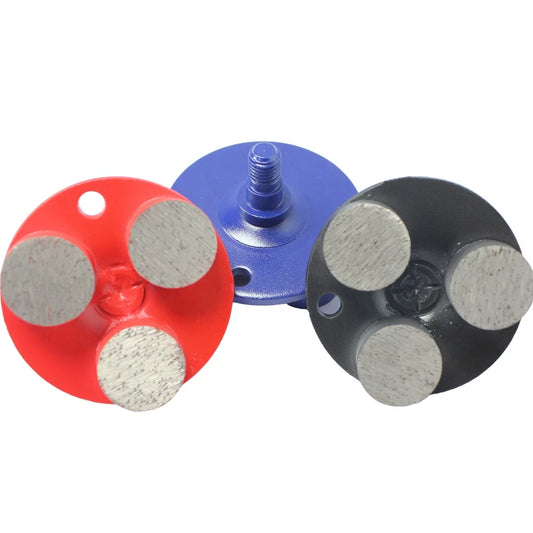 Metal Bond Diamond Plug for Concrete Grinding, 3 Inch Cup Wheel with One Screw Pin and Round Bars 12PCS