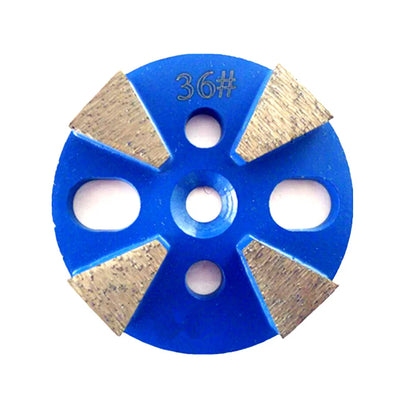 Efficient 3 Inch Diamond Floor Grinding Disc - Polishing Wheel with 4 Trapezoid Segments for Concrete Surface - 12PCS