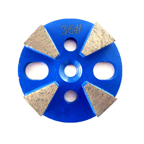 Efficient 3 Inch Diamond Floor Grinding Disc - Polishing Wheel with 4 Trapezoid Segments for Concrete Surface - 12PCS