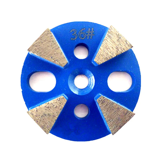 Efficient 3 Inch Diamond Floor Grinding Disc - Polishing Wheel with 4 Trapezoid Segments for Concrete Surface - 12PCS