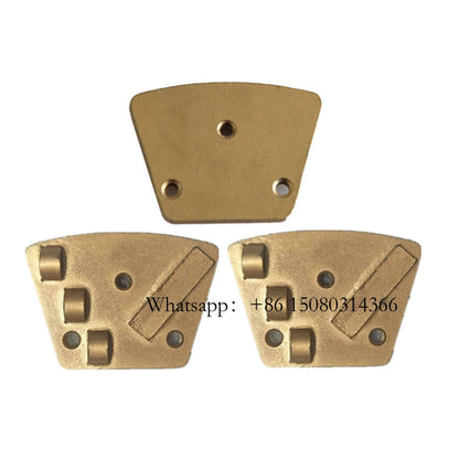 Three Holes PCD Grinding Block Blastrac Floor Coating Removal Disc Half Shoes For ASL Grinder 12PCS