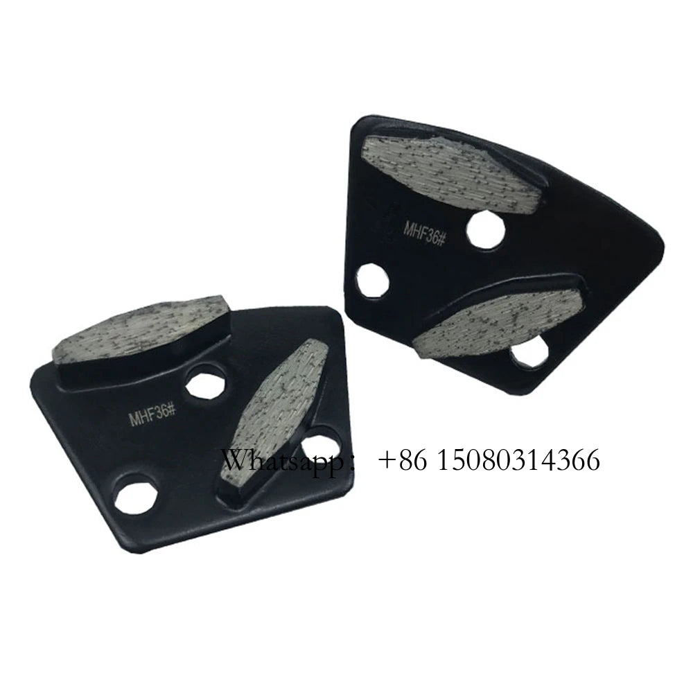 ASL Trapezoid Diamond Grinding Plate ASL Dry Floor Polishing Pad With Double Octagon Segments Three Holes Blank 12PCS