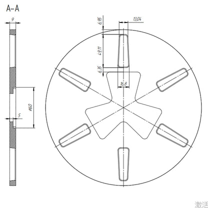 GB Customized Transit Plates D 230mm Redi Lock Disc Totally the Same as the Drawing 5PCS