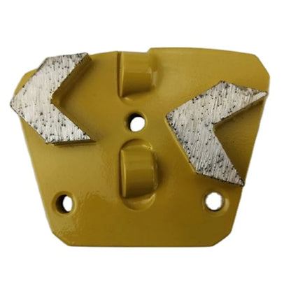 12PCS Blastrac Metal Bond Diamond Grinding Shoes with PCD Pads and Two Half Arrow Segments for Epoxy Coating Removal
