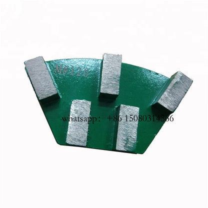 5-Segment Cassani Metal Bond Diamond Grinding Blocks for Concrete Stone Polishing - Pack of 9 Pads