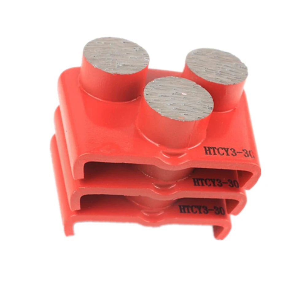 Extra Hard Bond HTC  EZ Lock Diamond Metal Polishing Pads with Five Round Bars for Long Lifespan Concrete Grinding - 9PCS