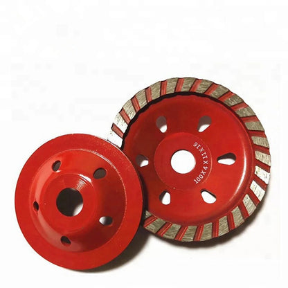 Abrasive Tools 4 Inch Sintered Diamond Grinding Cup Wheel 5 Continuous Rim Turbo Disc  Angle Grinder 9PCS  Efficient  Performanc