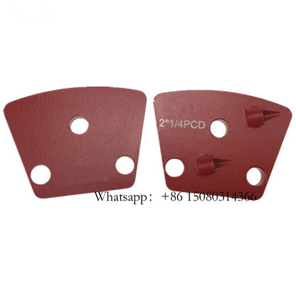 ASL Blastrac PCD Diamond Grinding Shoes ASL Trapezoid Polishing Pads With Two Quarter Epoxy Glue Coating Removing 12 PCS