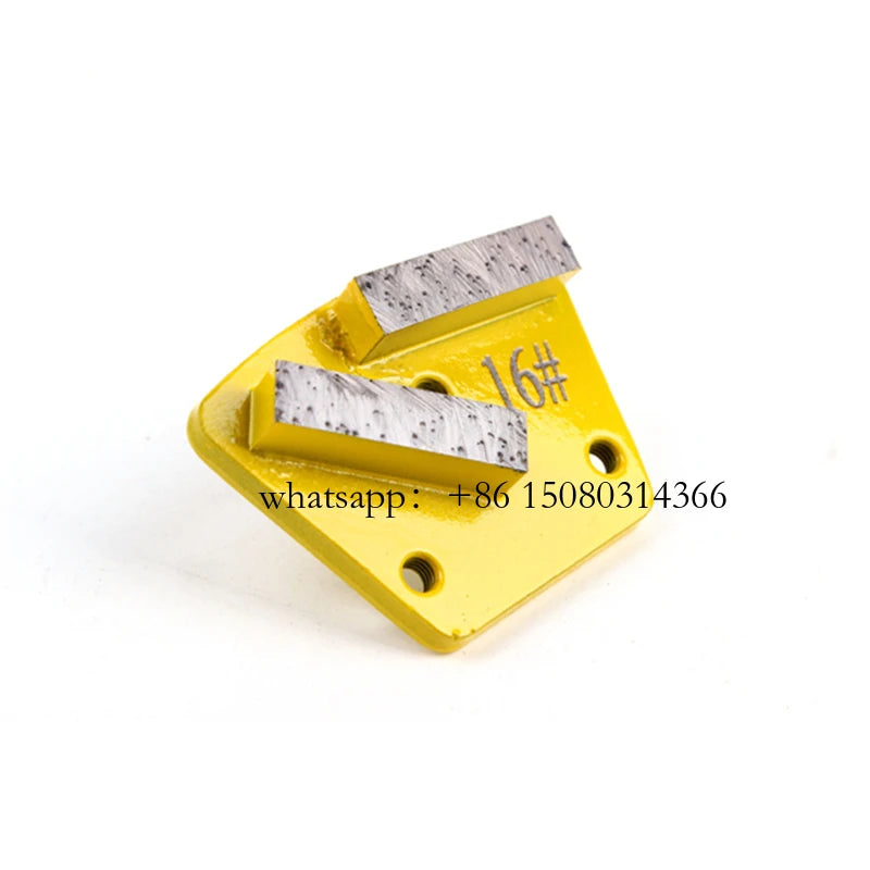 Blastrac Style Diamond Grinding Shoes for Concrete Terrazzo Floor with Thread and Bare Holes - Set of 12 Pieces