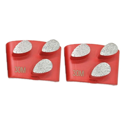 HTC EZ Change Diamond Grinding Shoes Durable Diamond Metal Polishing Pads Three Aggressive Drop Shape Grinding Segments  Concrete Floor Extra Hard Bond 9PCS