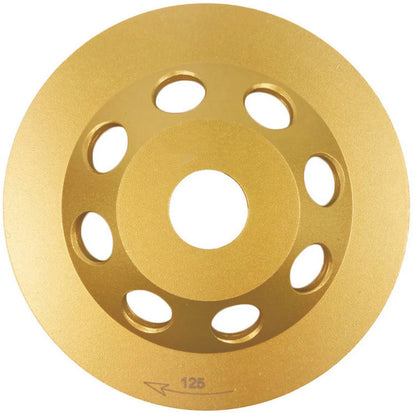 Metal Bond Diamond Grinding Plate 5 Inch Round Segments with Rhombus Abrasive Bars for Concrete Rough Floor Polishing 9PCS