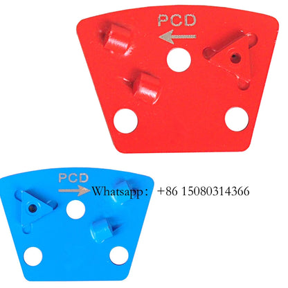 ASL Removal Glue Adhesive Concrete PCD Grinding Disc ASL Trapezoid Diamond Segments With Triangle Alloy Tipped 12PCS