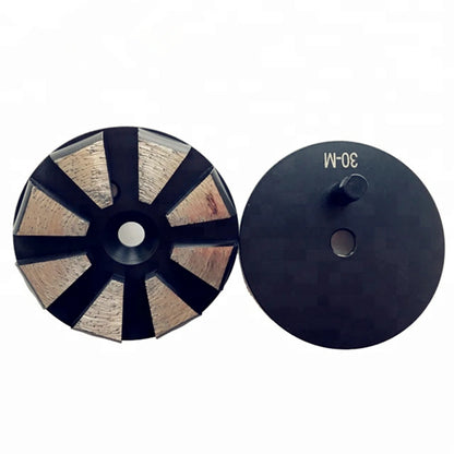 10Pcs  Concrete Diamond Grinding Disc 3 Inch Single Post Floor Pads for Grinder Machine  10 Segmented Metal Bond