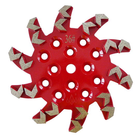 10 Inch Universal Diamond Grinding Disc with Hard Bond for Concrete Floor, Medium Grit 36, and Floor Polishing Pads 3 PCS