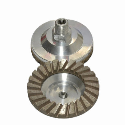 Diamond Grinding Disc for Concrete  9 Piece Set with Aluminium Base Stone Grinding Cup Wheel 4 & 5 Inch Continuous Rim Turbo