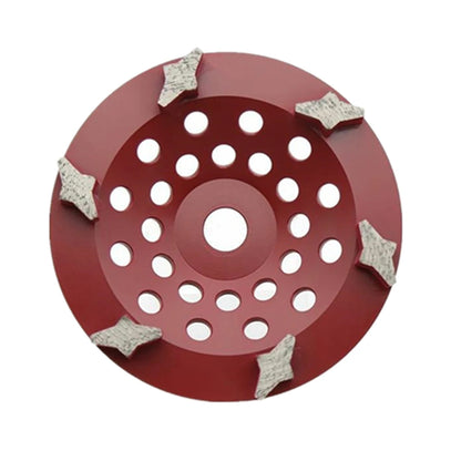 7-Inch Diamond Abrasive Grinding Disc with Six Star-Shaped Segments for Concrete Floor Polishing - 3PCS Round Polisher Plates