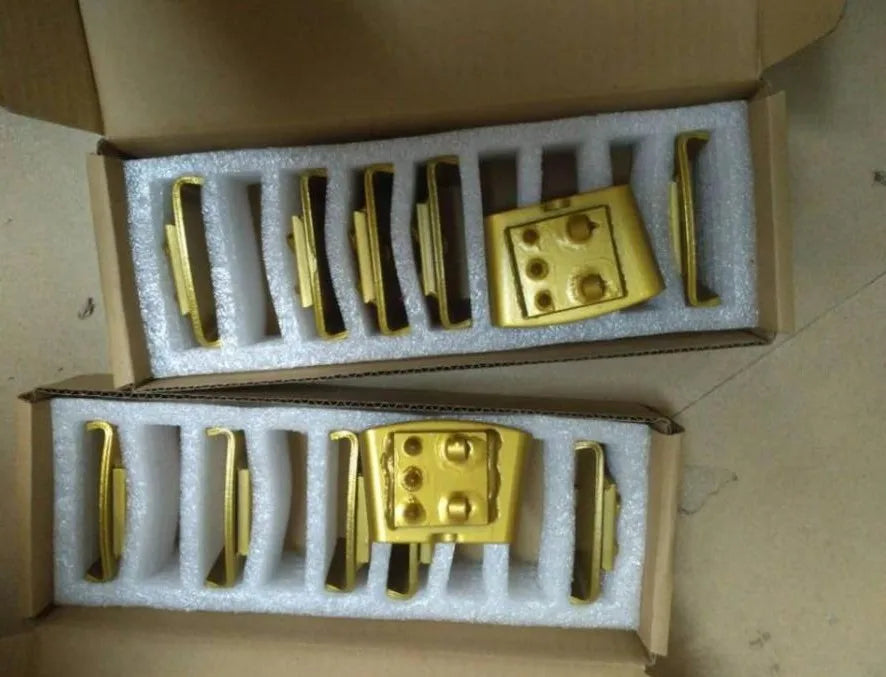 [2x1/4PCD and 3 Sharp Alloy Balance Segments] 12pcs HTC Diamond PCD Grinding Pad Disc Block Plate for Epoxy Coating Removal