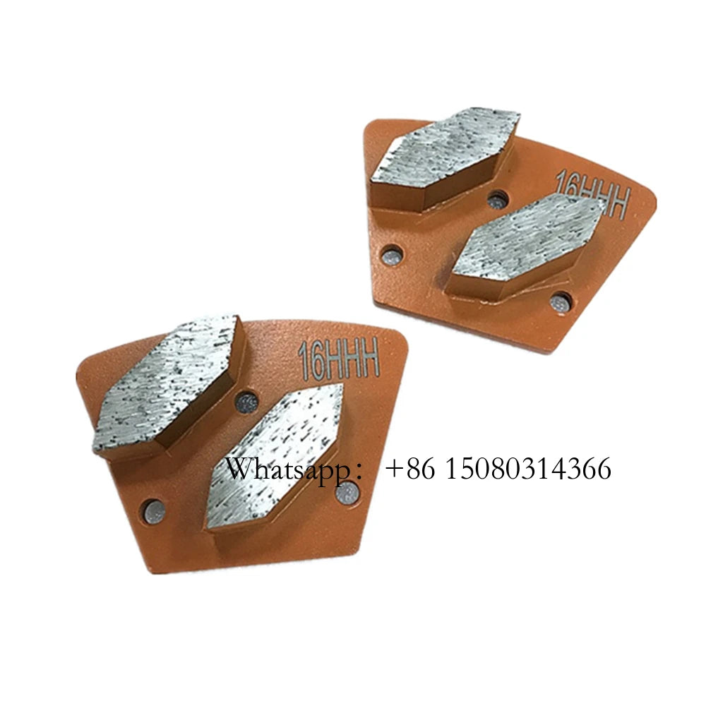Three Thread Holes Blastrac Trapezoid Grinding Disc Diamatic Metal Bond Pads For ASL Concrete Floor Grinder 12PCS